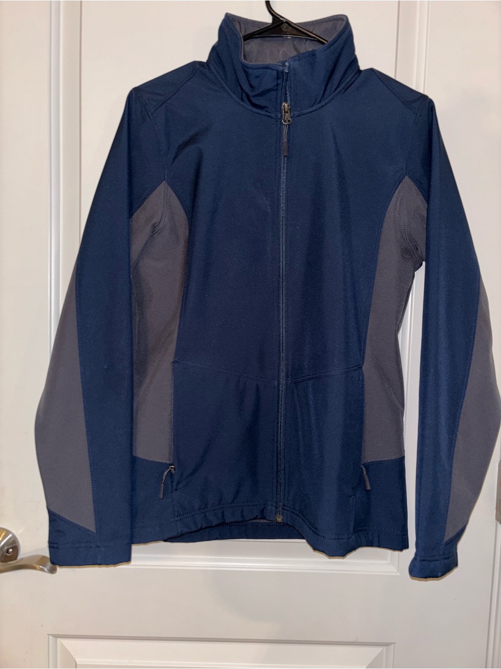 Port Authority Women's Navy and Gray Two-Tone Softshell Jacket